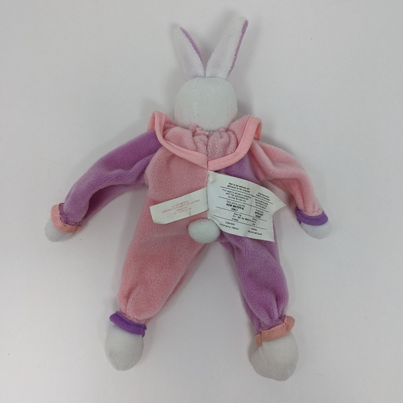 Russ Plush Bunny Clown Jester Pink Purple Floppy Small Stuffed Animal - Picture 2 of 3